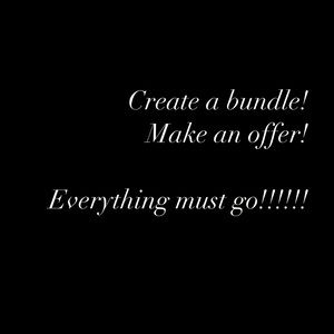 $5 sale on select items! Bundle today! Everything in closet must go!!!